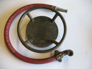 Vintage Copper Fire Extinguisher Hose And Brass Screw On Lid