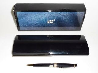 Montblanc Meisterstuck 164 Ballpoint Pen Black And Gold & Papers