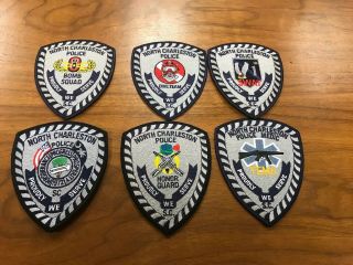 Six Different North Charleston,  Sc Police Patches