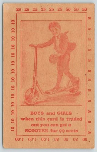 Lone Tree Iowa Curl Clothing Company Punch Card For 99c Scooter C1905 Adv Sepia7