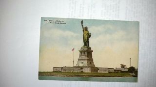 Old Vintage Postcard " Statue Of Liberty York Harbor "