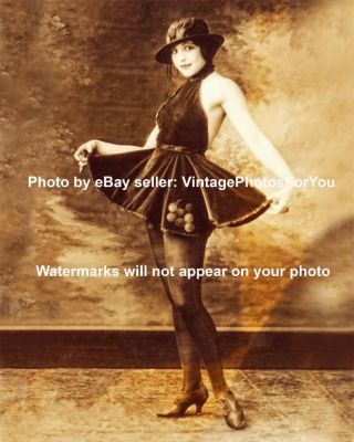Vintage Old Antique Sexy Pretty Long Legs Woman Tights Stockings Skirt Hat Photo