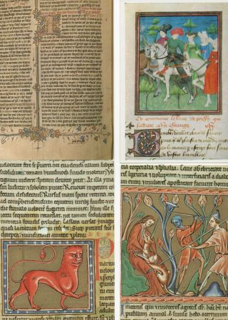 40 Postcards: Medieval Illuminated Manuscripts Calligraphy