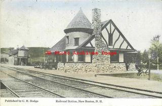 Nh,  Milford,  Hampshire,  Railroad Station Depot,  Ch Dodge