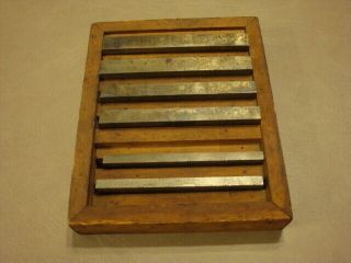 Vintage 6 Piece Gauge Gage Block Set Machinist Tools Pairs 3/8 ",  5/8 ",  3/4 " X 7 "