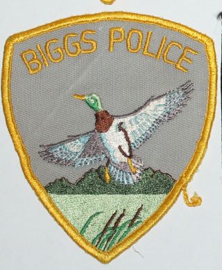 Defunct Biggs Police Butte County California Ca Vintage Patch