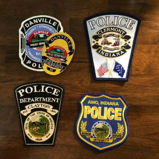 Police Patch Danville,  Clayton,  Clermont,  Alamo,  In Indiana