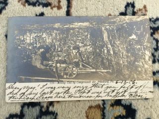 1906 Real Photo Post Card Mining Coal Compressed Air Pittsburg Pa