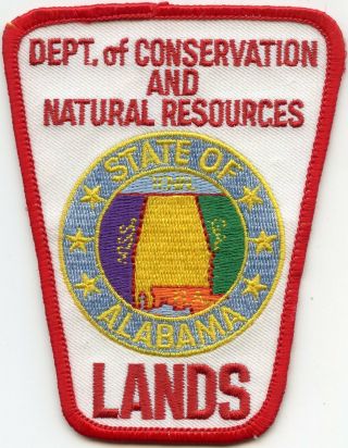 Alabama Al State Lands Conservation Natural Resources Dnr Police Patch