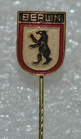 Berlin Germany Coat Of Arms Crests Heraldic Wappen Vtg Pin Badge Anstecknadel