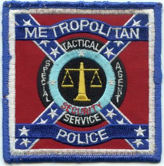 Old Vintage Alabama Al Metropolitan Tactical Special Agent Security Police Patch