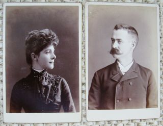 2 Cabinet Photos Lovely Young Couple Mr.  & Mrs.  Frank Aldrich South Bend Indiana