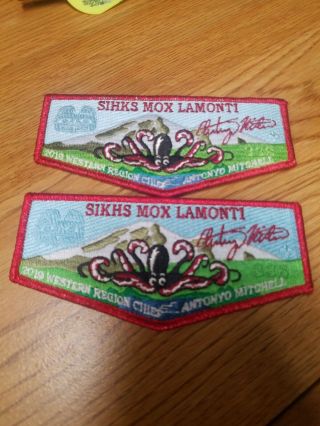 Bsa Oa Lodge 338 Sikhs Mox Lamonti 2019 Western Region Chief Flap 