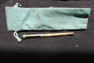 Vintage Tiffany & Co Sterling Silver 925 T Clip Ballpoint Pen In Blue Pouch