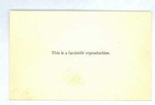 1961 - 63 Vintage President John F.  Kennedy White House Gift Enclosure Card 2