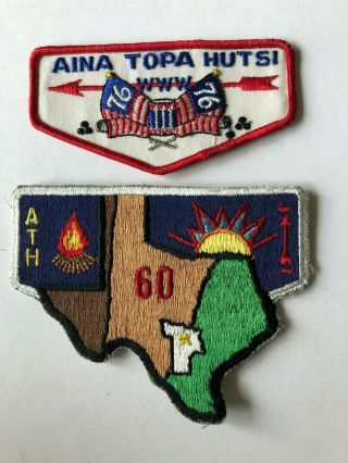 Aina Topa Hutsi Lodge 60 Oa Flap Patches Order Of The Arrow Boy Scouts