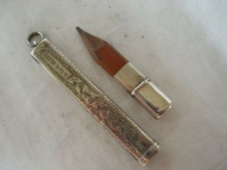 Pencil Sleeve Edwardian Sterling Silver Birmingham 1903