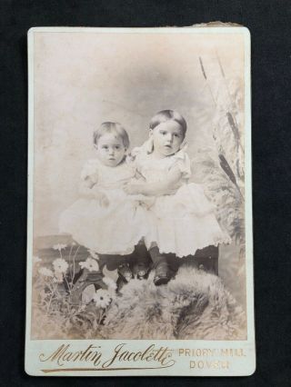 Victorian Photo: Cabinet Card: Sweet Young Children: Jacolette: Dover