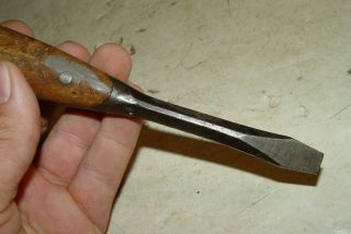 Estate Old Vintage Antique Perfect Wood Handle Woodworking Screwdriver Tool 5