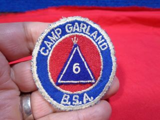 Vintage Bsa Boy Scout Camp Patch Oklahoma Camp Garland