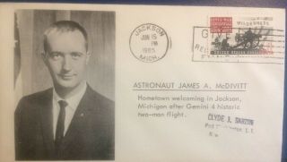 Jackson,  Michigan Welcomes James A.  Mcdivitt June 16,  1965