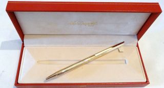 S.  T.  Dupont Classique Ballpoint Pen In Godron Gold Plated -