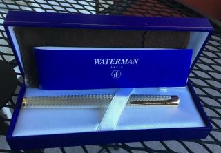 Waterman L`etalon Sterling Silver & Gold Rollerball Pen (no Ink)