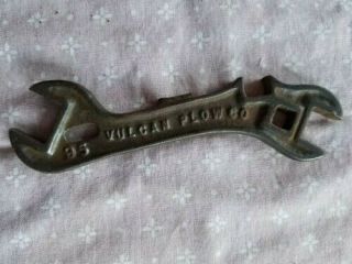 Antique Vintage Vulcan Plow Co.  95 Multi Farm Tool Wrench Evansville Ind.  7.  5 L