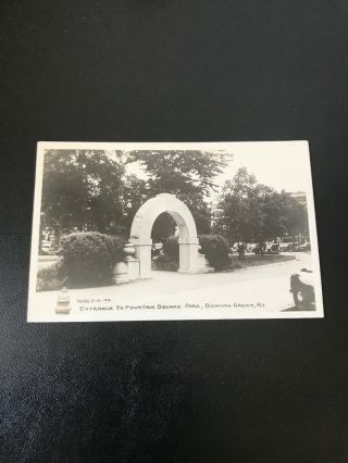 Vintage Photo Postcard Fountain Square Park Bowling Green Kentucky