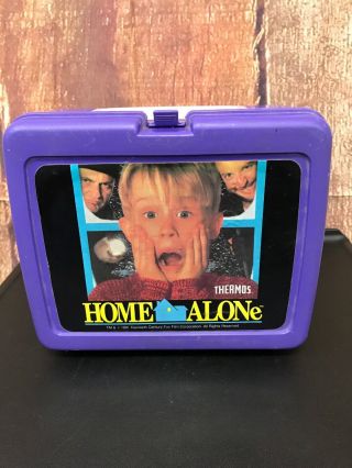 Vtg Home Alone Lunch Box Thermos 1991 90 