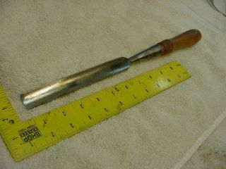 Vtg.  P.  S.  & W.  Co.  3/4 " Gouge Socket Chisel Wood Peck Stow & Wilcox.  13 5/8 "