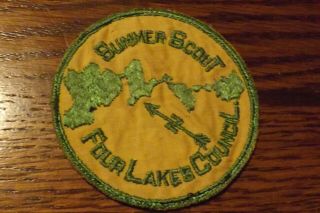 Boy Scout Patch Four Lakes Council Summer Scout