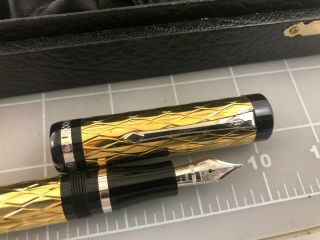 Judd ' s Conway Stewart Rikwill Vermeil Limited Fountain Pen w/18kt.  Gold Nib 3