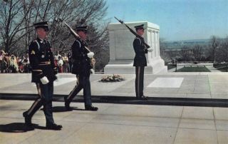 Postcard Va Arlington National Cemetery Tomb Unknown Soldiers Unposted Pc