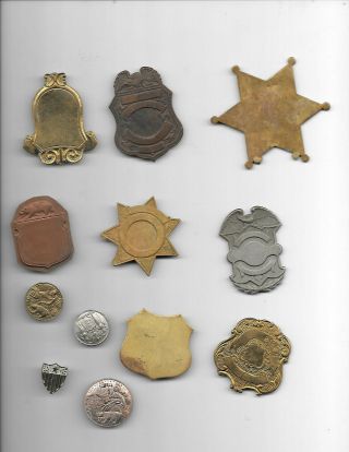 Set Of Antique Badge Blanks,  From A Closed Maker,  Set 2