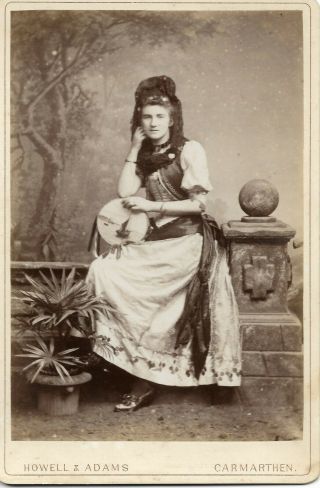 Antique Photograph Girl Gypsy Costume By Howell And Adams Carmarthen Wales