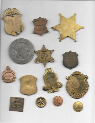 Set Of Antique Badge Blanks,  From A Closed Maker,  Set 1