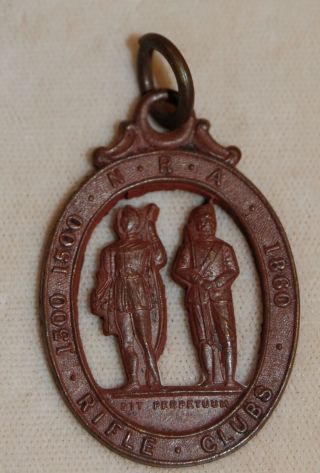 National Rifle Association N.  R.  A.  Victorian Medallion 1860