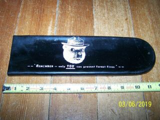 Vintage Smokey The Bear Chain Saw Blade Cover Sign