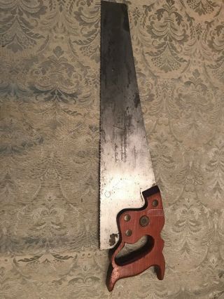 Henry Disston & Sons D - 8 18 " Vintage Hand Saw