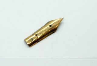 Rare Old Montblanc Meisterstuck 14c Gold Nib 3 1/2 For Repair