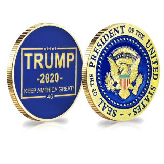 Donald J Trump 2020 Keep America Great Presidential Seal Gold Challenge Coin