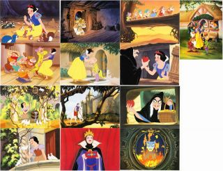 Snow White And The Seven Dwarfs Disney Movie Set Of 13 Postcards