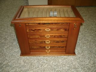 Wood 60 Pen Display Case - Top Quality -