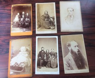 6 Victorian Album Photos Cdv Circa 1890 Attributed To The Maguire Family ?