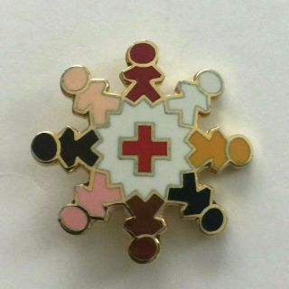 American Red Cross Pin Diversity Among People Vest Lapel Pin