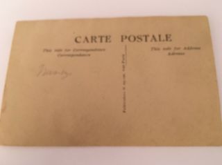 Antique Silk Embroidered WWI 1918 Post Card - Souvenir From France 4