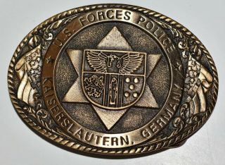 Us Forces Police - Kaiserslautern Germany Solid Bronze Buckle