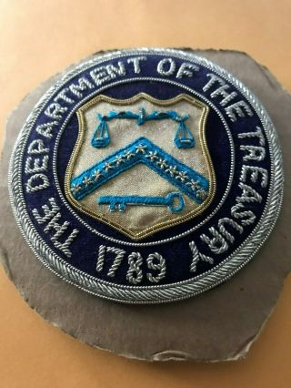 Obsolete Department Of Treasury Patch Bullion Crest