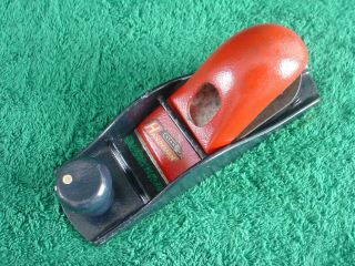 Vintage Stanley Handyman No.  H1247 Low Angle Block Plane Red/black Made In Usa